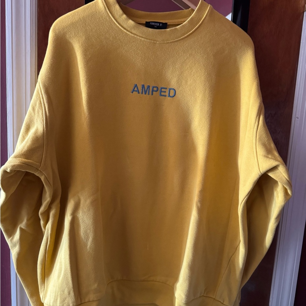 Forever 21 Yellow Crewneck Sweater